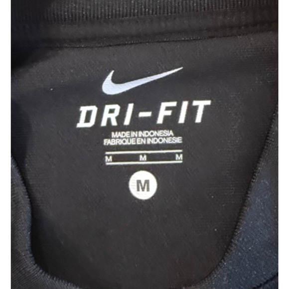 Nike Dri Fit Track Jacket Mens Black White Size Medium Zip Pockets Oversized - Picture 3 of 10